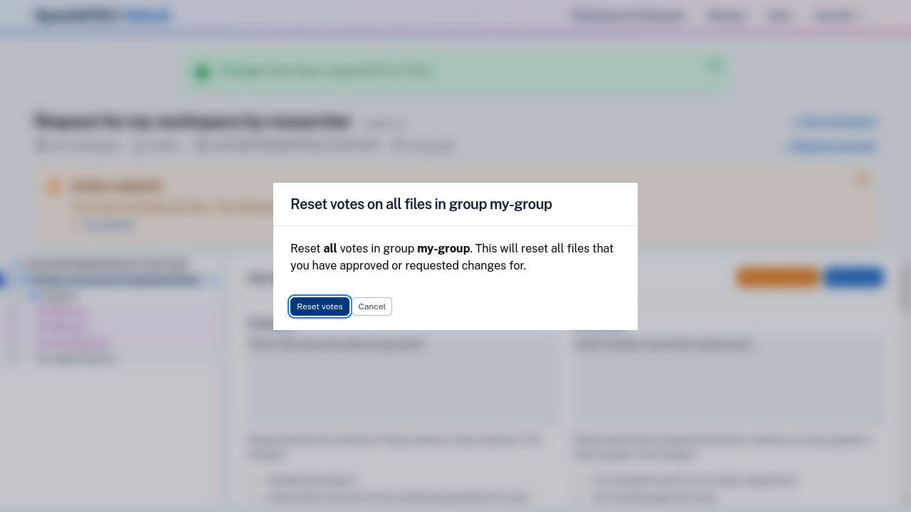 Reset votes on group confirmation